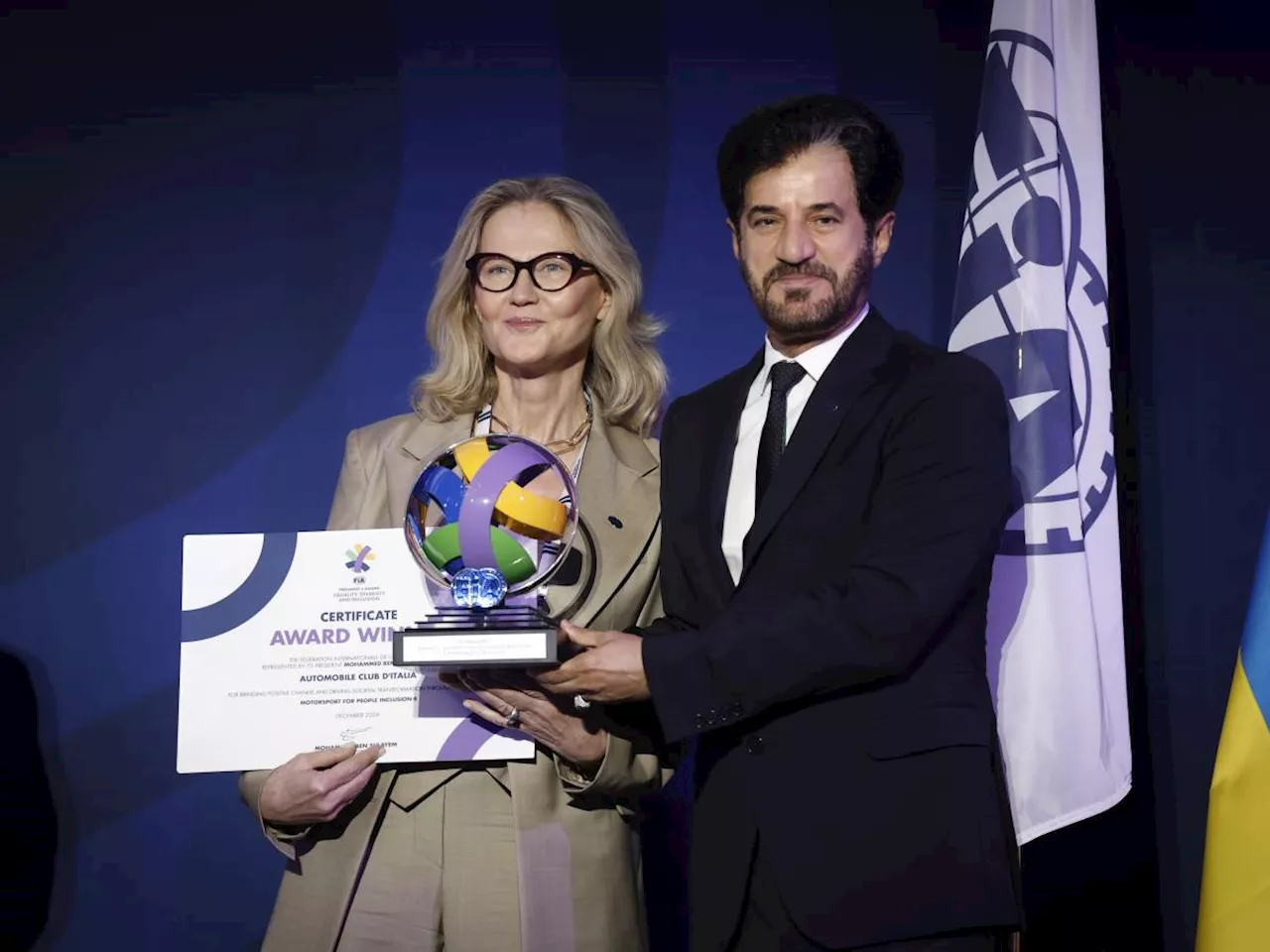 Aci premiata con il 'Fia Award 2024' per il suo progetto sulla disabilità