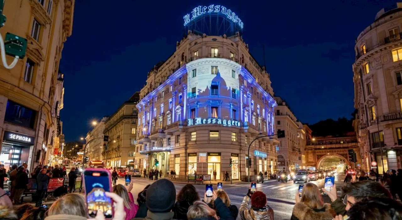 Il Messaggero iIlumina Roma per le festività natalizie e celebra il Giubileo