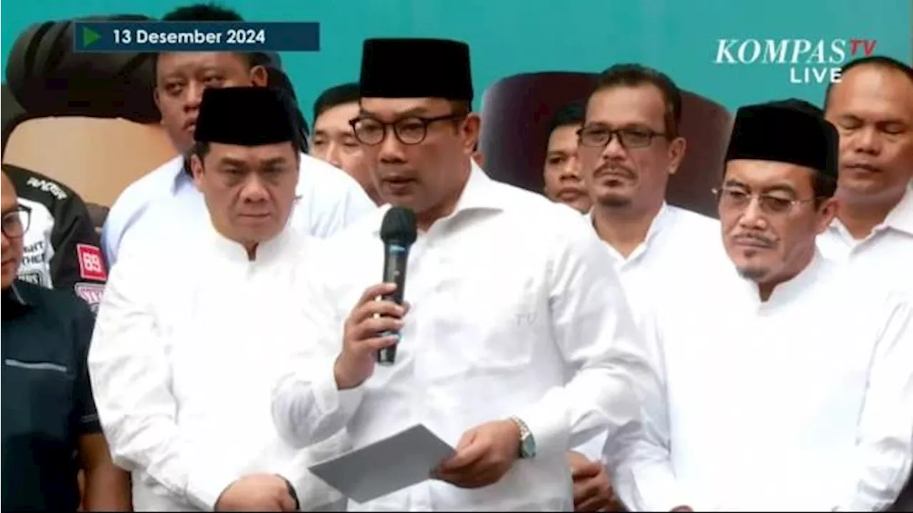 Ridwan Kamil Usai Gagal Pilkada Jakarta: Saya Orang yang Sangat Sibuk, Saya Dosen dan Arsitek