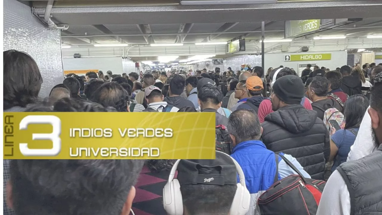 METRO CDMX: Línea 3 otra vez presenta caos, saturación y afluencia alta en estas estaciones.