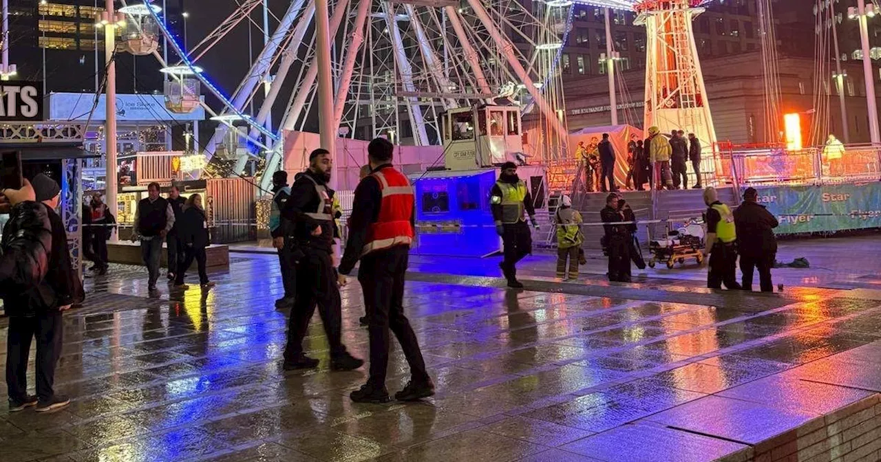 Thirteen hurt after 55m-high fairground ride 'failed and crashed' in city centre