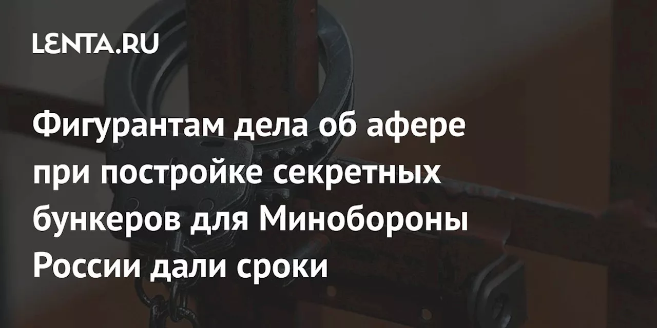 Фигурантам дела об афере при постройке секретных бункеров для Минобороны России дали сроки