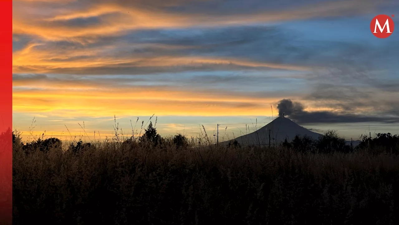 Volcán Popocatépetl HOY: Registra 26 exhalaciones y ligera caída de ceniza en Puebla