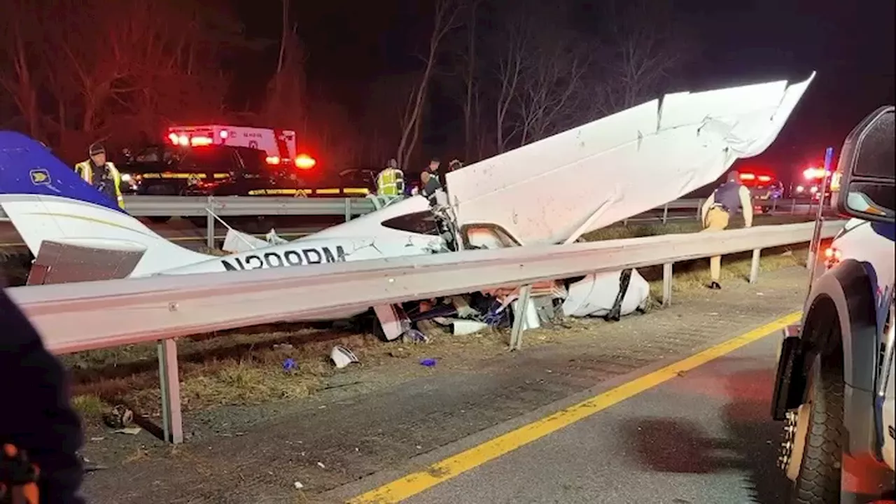 1 dead as small plane crashes on highway near Connecticut-New York border: Police source