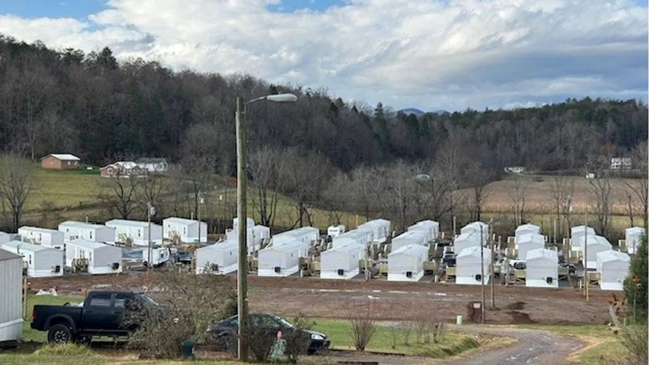 FEMA trailers provide shelter for displaced families of Hurricane Helene