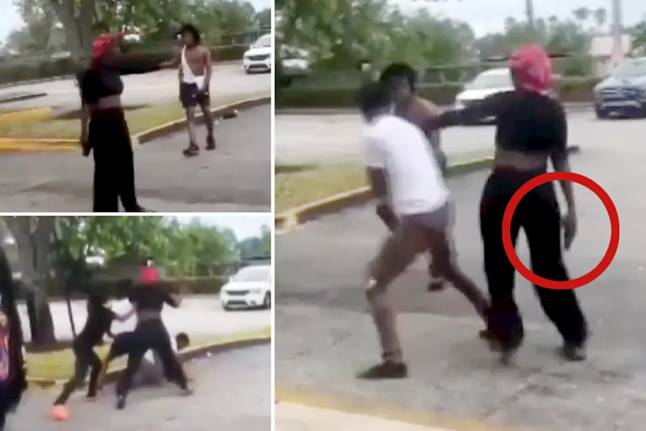 Enraged mom jumps into son's fist fight, pistol-whips kid in caught on camera attack