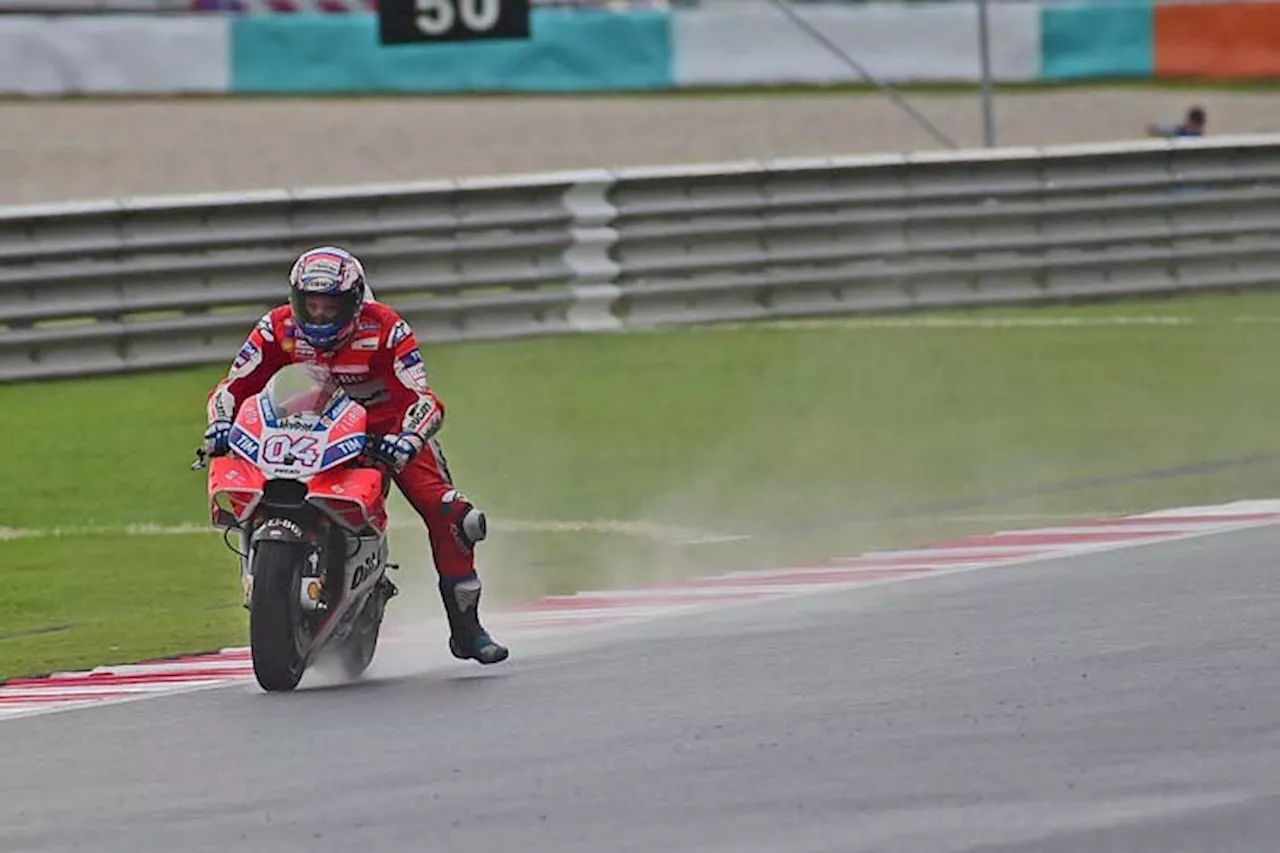 Sepang, FP2: Dovizioso im Regen Schnellster, Rossi 6.