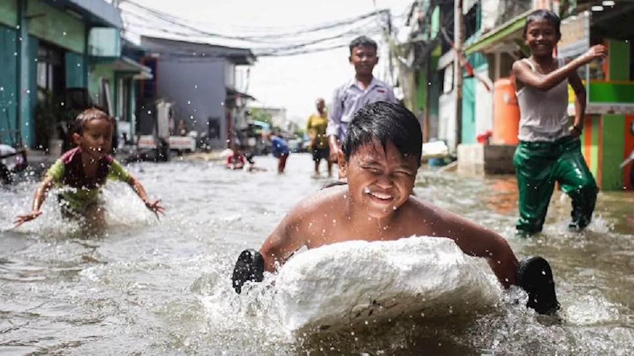 Banjir Rob Kembali Rendam Muara Angke, Genangan Air Tutup Jalan ke Pelabuhan