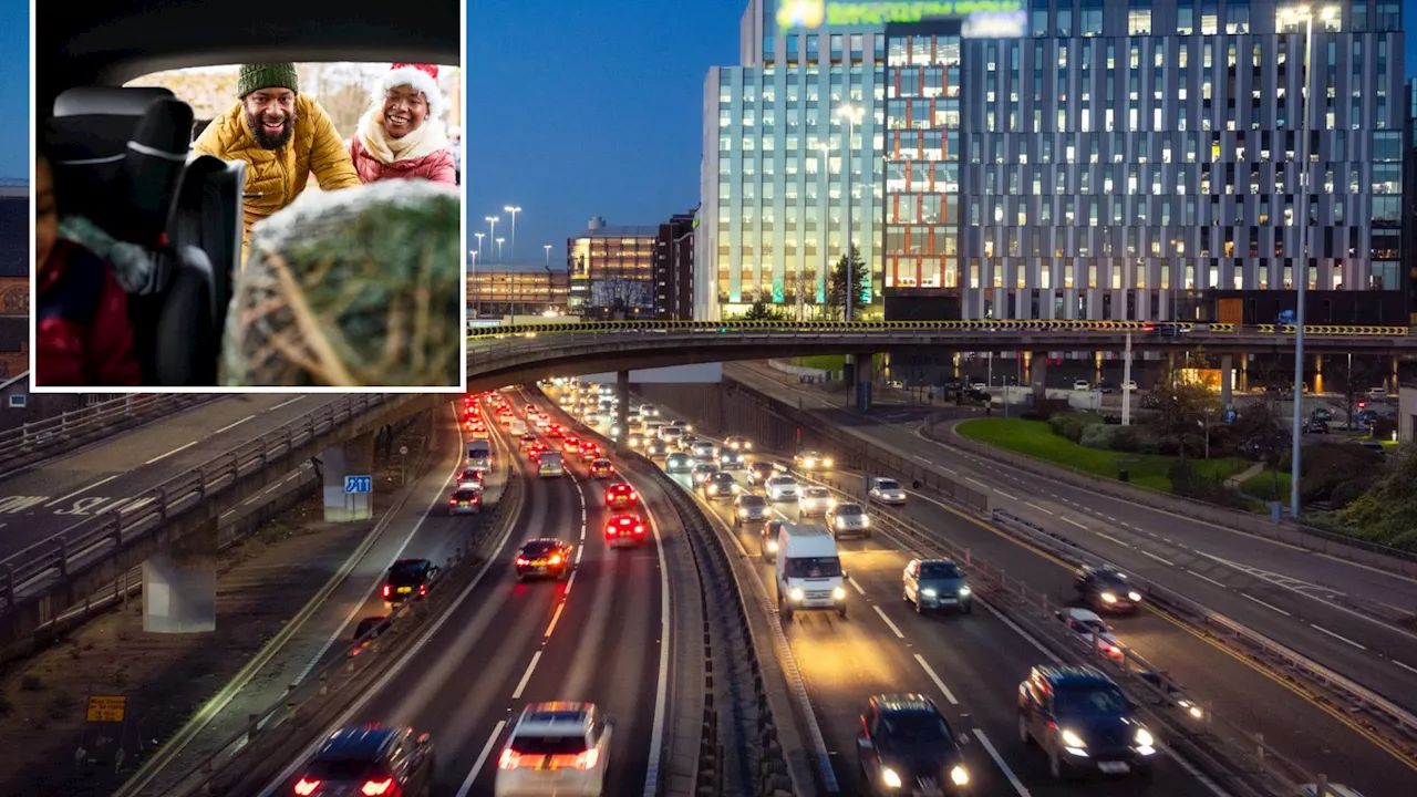 Christmas road chaos as millions brace for record bumper-to-bumper traffic