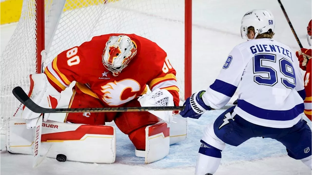 Kucherov's six points, Guentzel's hat trick lead Lightning to romp of Flames