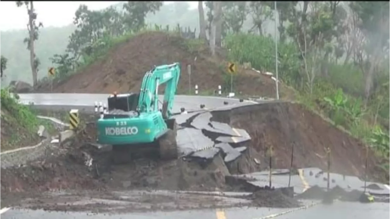 Jalan Amblas di Jalur Lingkar Selatan Malang Diperbaiki Kementrian PUPR