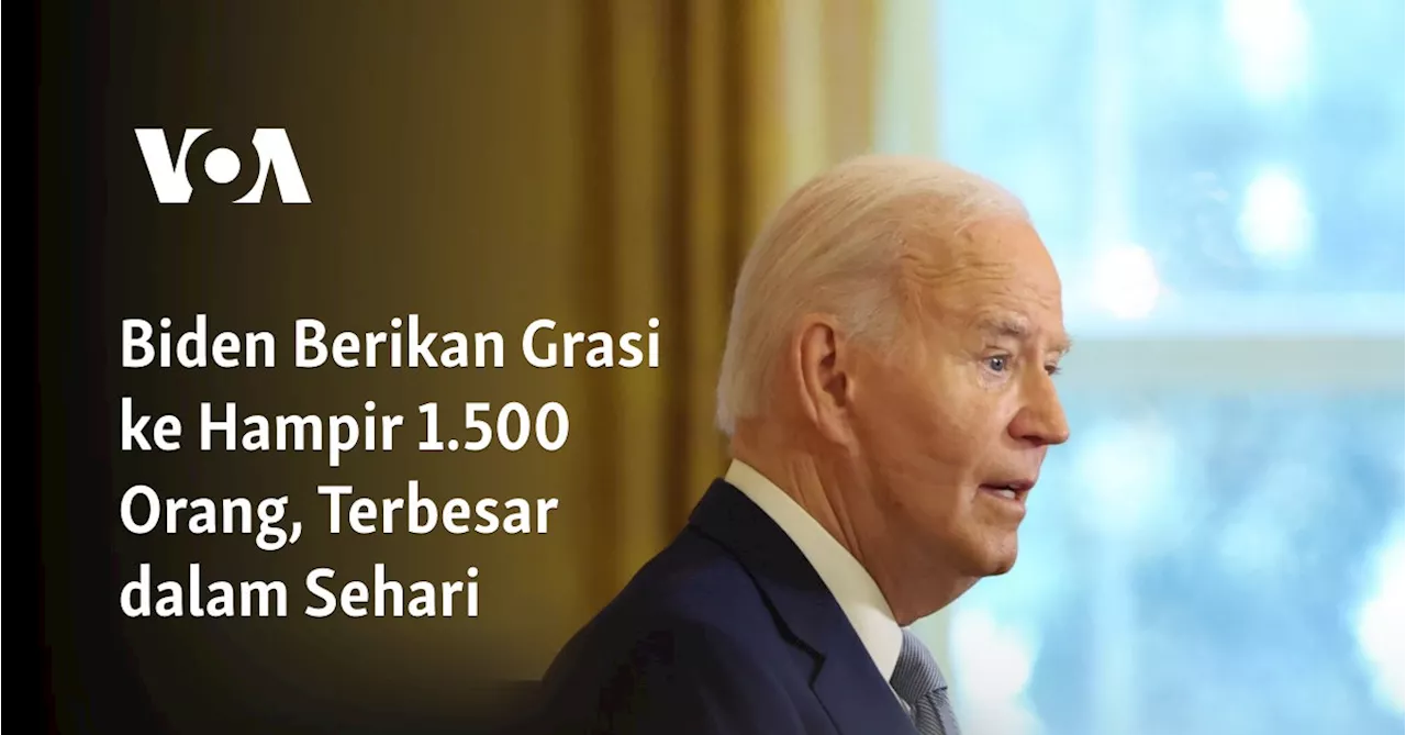 Biden Berikan Grasi kepada Hampir 1.500 Orang, Terbesar dalam Sehari