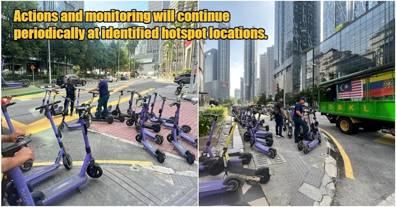 DBKL Confiscates 384 Electric Scooters for Blocking Public Pathways Around Kuala Lumpur