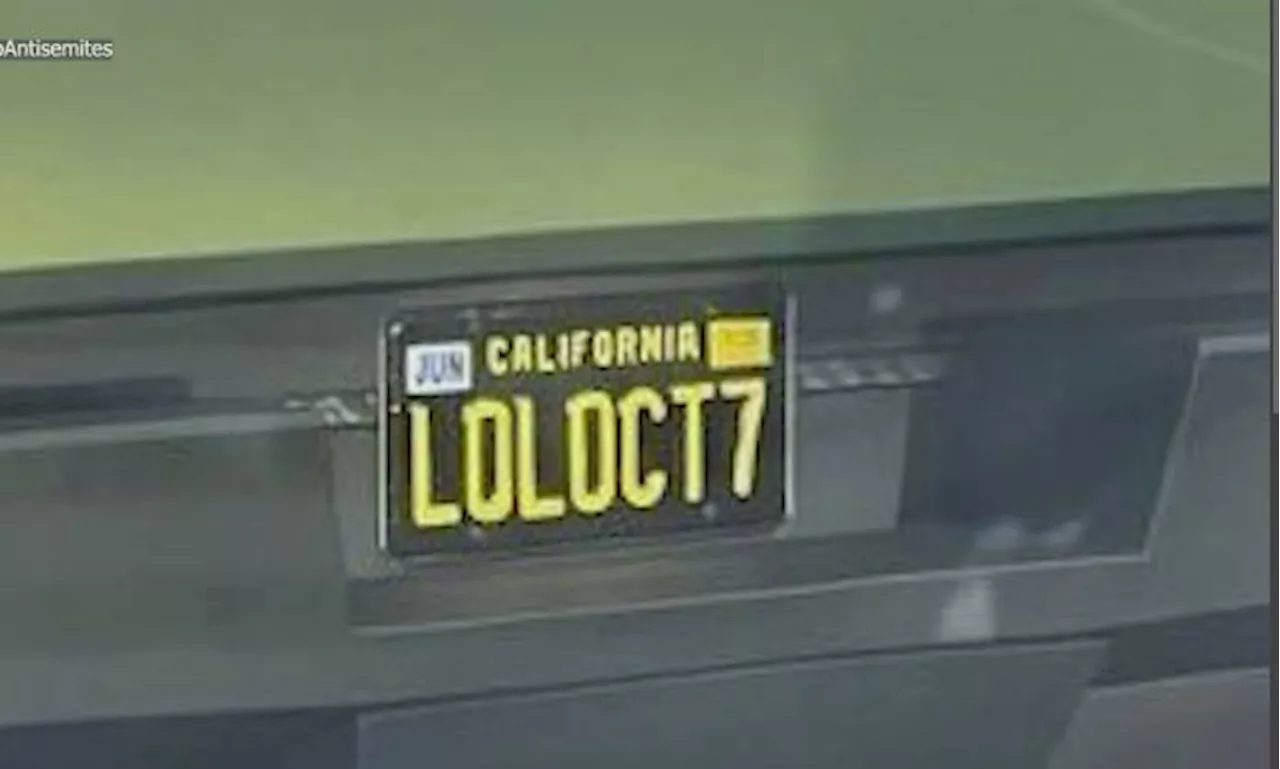 California apologizes over license plate mocking Oct 7 attack