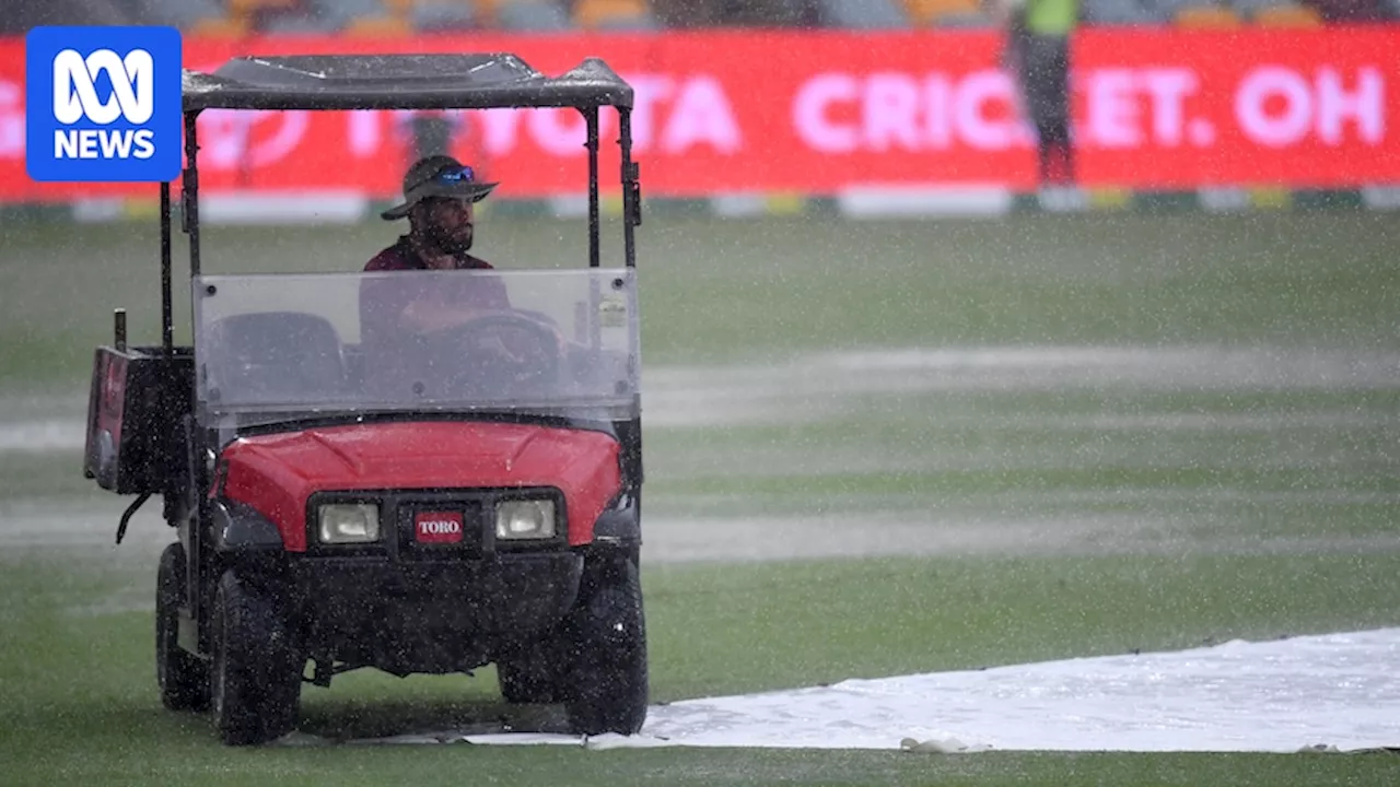 Australia and India frustrated at the Gabba as heavy rain washes out most of day one of third Test