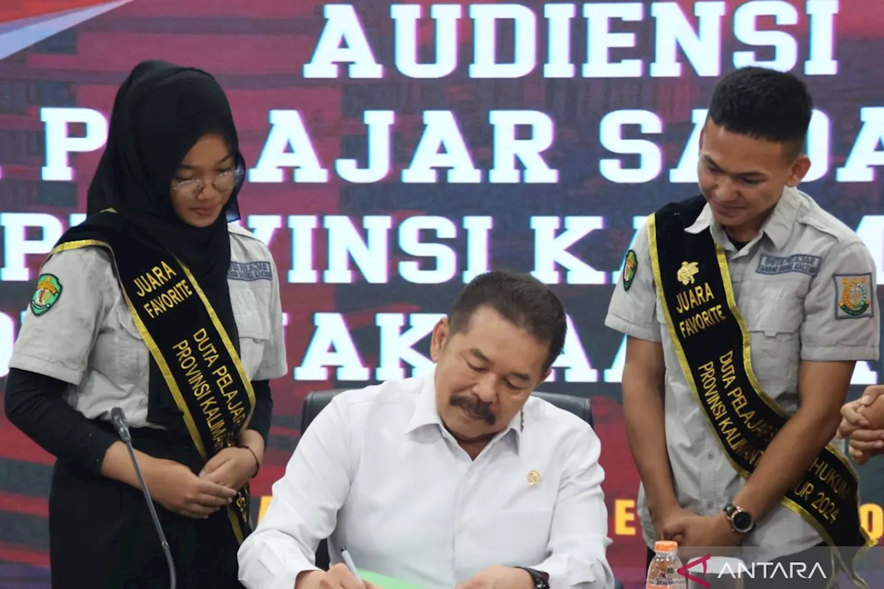 Jaksa Agung harap duta pelajar sadar hukum jadi teladan edukasi hukum