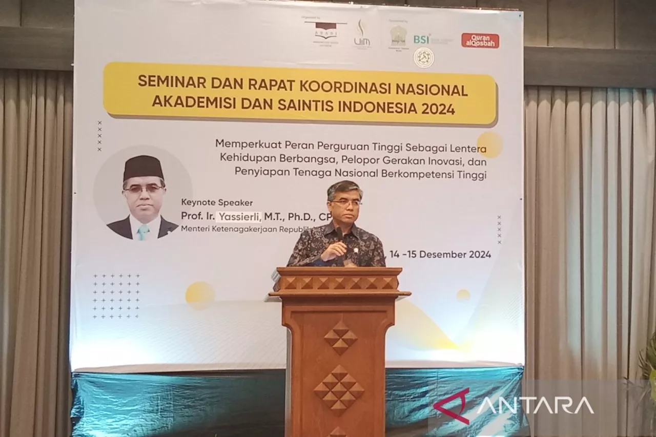 Menaker usul materi produktivitas masuk kurikulum perguruan tinggi