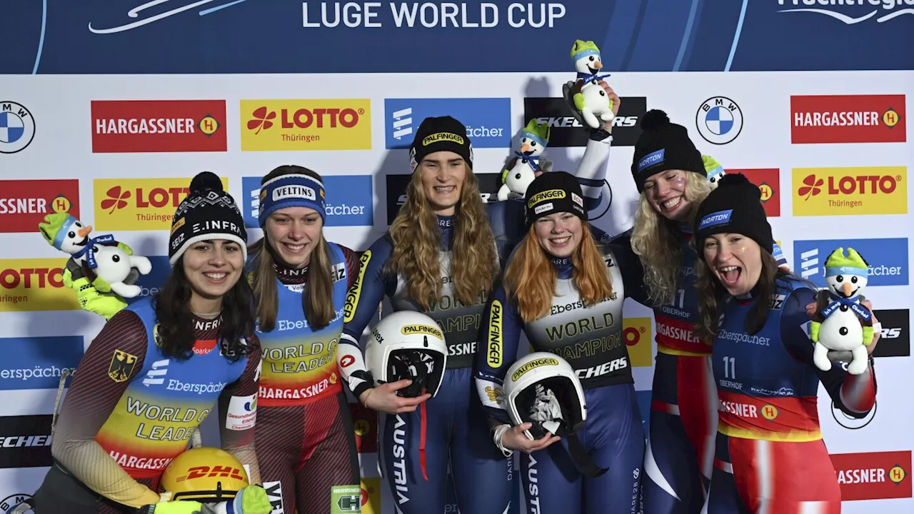 Forgan and Kirkby win another World Cup luge doubles medal for the US, placing 3rd in Oberhof