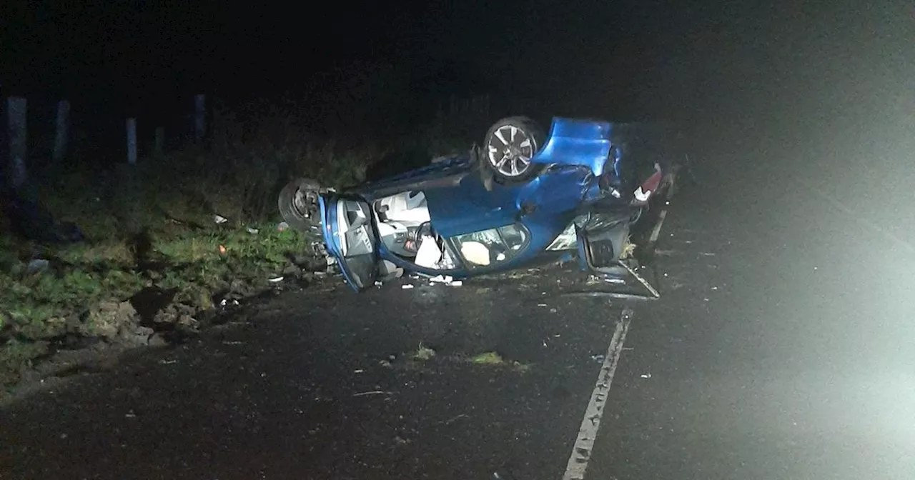 PSNI share crash image showing 'result of drinking alcohol and driving'