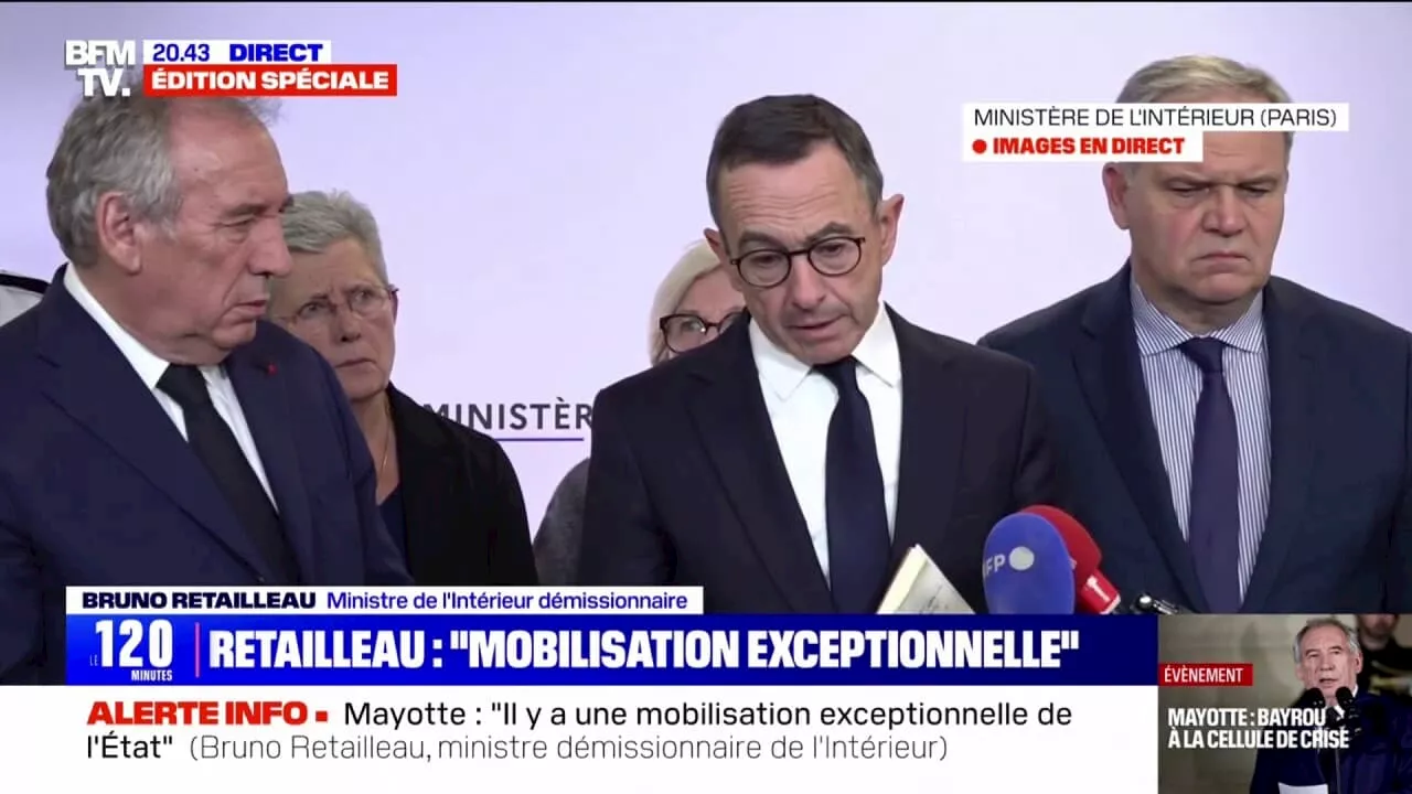 Mayotte: 'L'aéroport va être utilisable pour acheminer l'eau et la nourriture', indique Bruno Retailleau