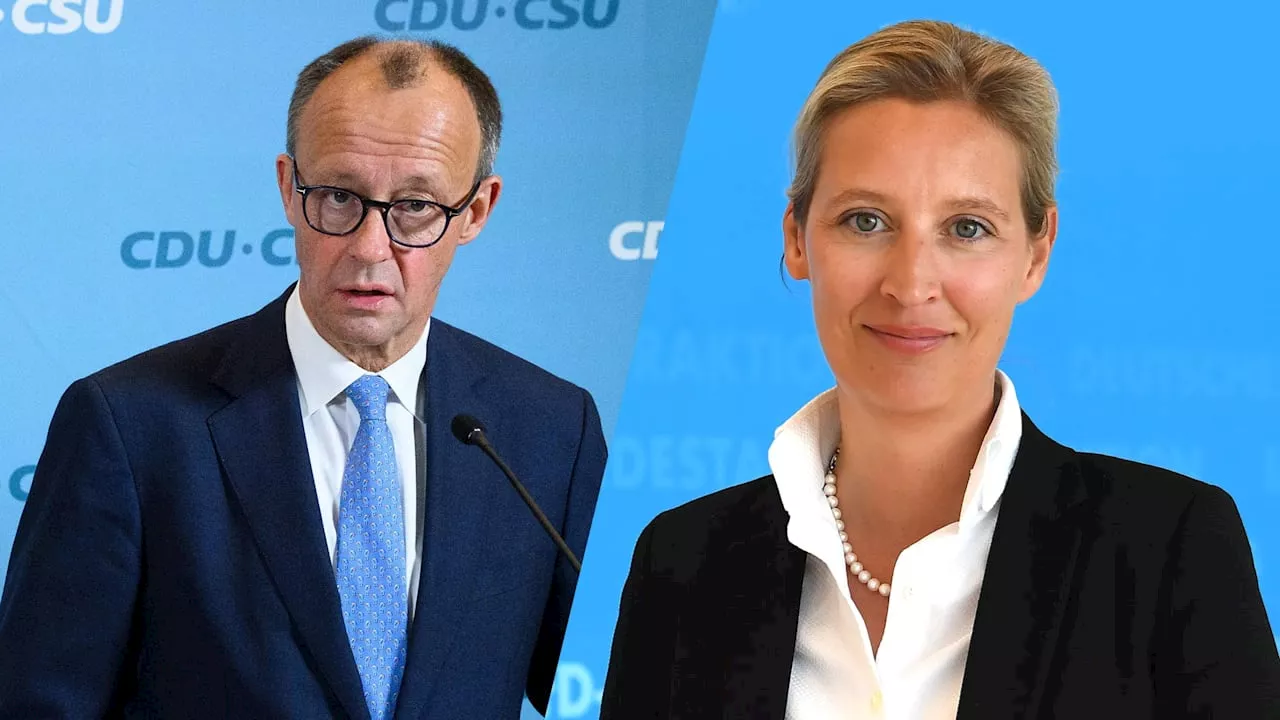 Umfrage zur Kanzler-Frage: Weidel zieht mit Merz gleich!