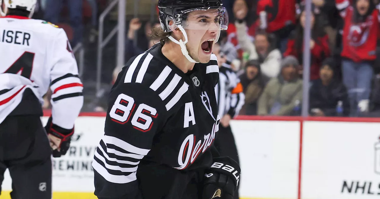 Jack Hughes helps the Devils rally for a 4-1 victory over the Blackhawks