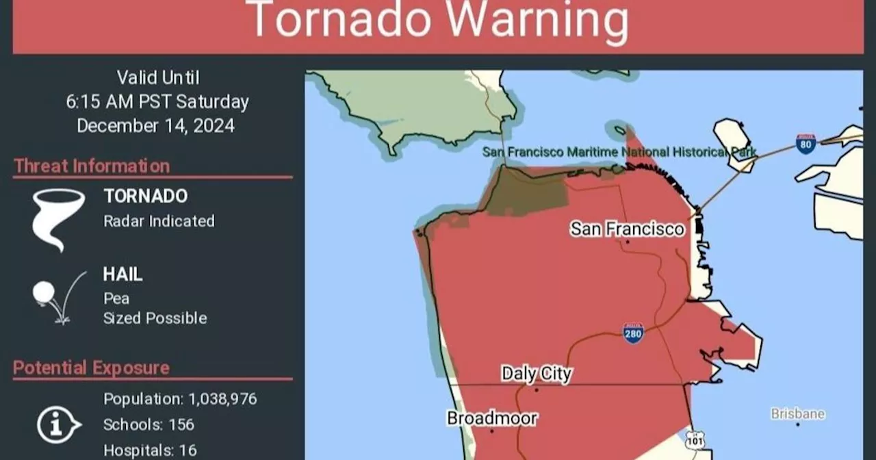 First-ever tornado warning shocks San Francisco residents during intense storm