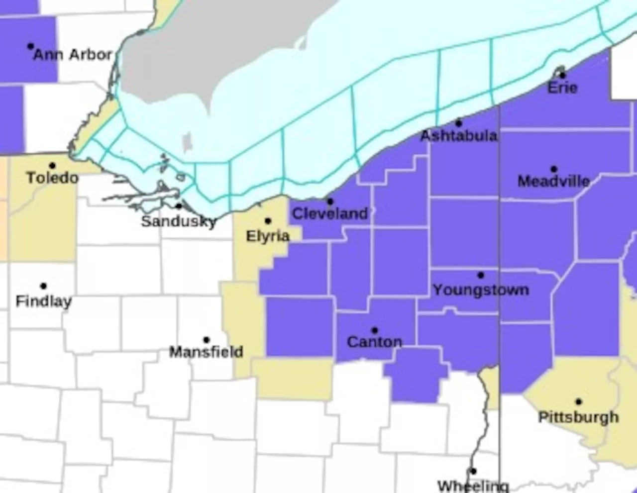 Freezing rain, ice coming to Northeast Ohio on Sunday: National Weather Service says