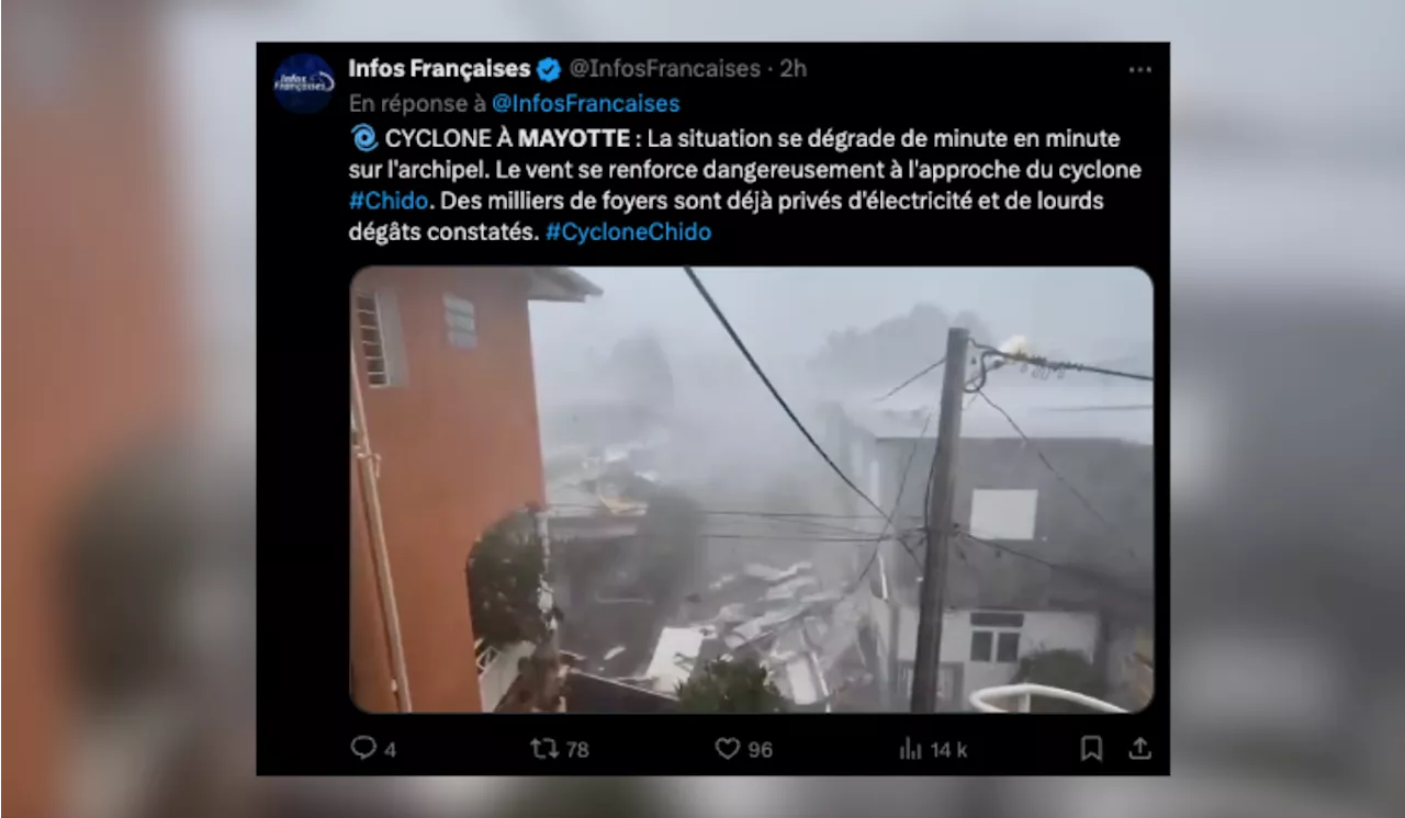 Cyclone Chido à Mayotte : «La situation est catastrophique», alerte le président de l'association des maires