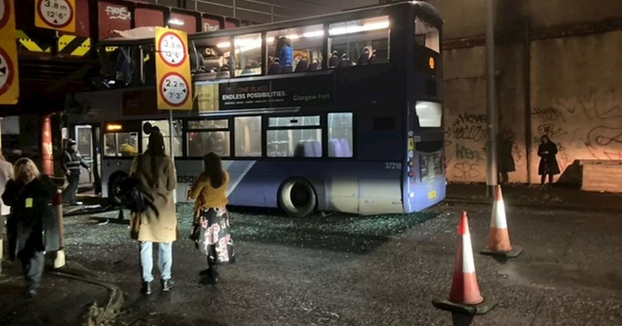 Glasgow bus crash passenger in 'critical condition' and seven others injured