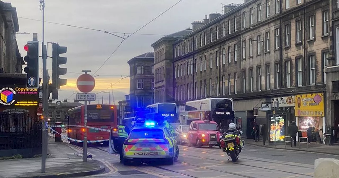 Man in hospital after being hit by bus in Edinburgh