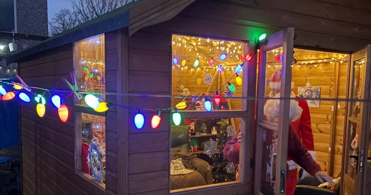 Scottish 'super gran' turns garden shed into ultimate magical Christmas grotto