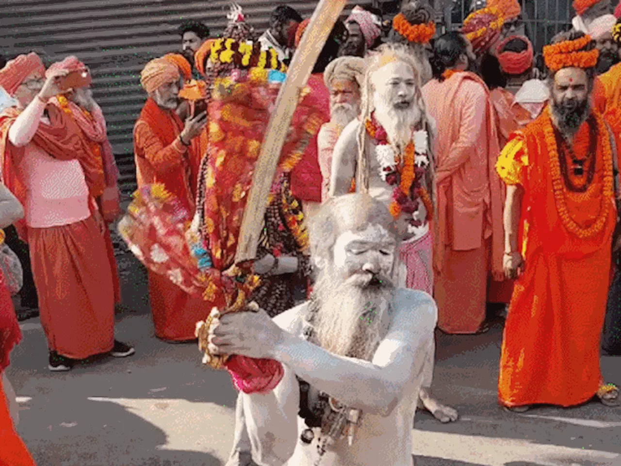 महाकुंभ में 5 हजार संतों का प्रवेश, विदेशी भी पहुंचे: फूल बरसाकर स्वागत; चांदी के सिंहासन पर सवार हुए; शंखन...