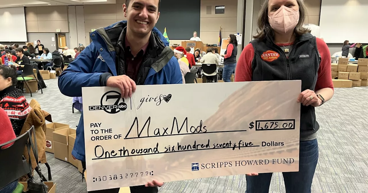 Denver7 viewers donate $1,675 to MaxMods, a nonprofit modifying toys for children with disabilities