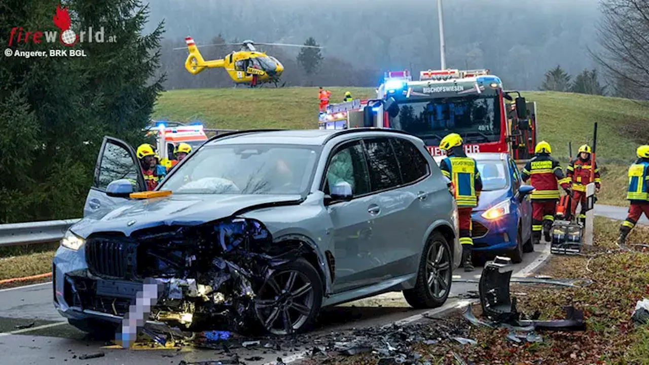 Bayern: Schwere Pkw-Frontalkollision bei Bischofswiesen → vier Verletzte