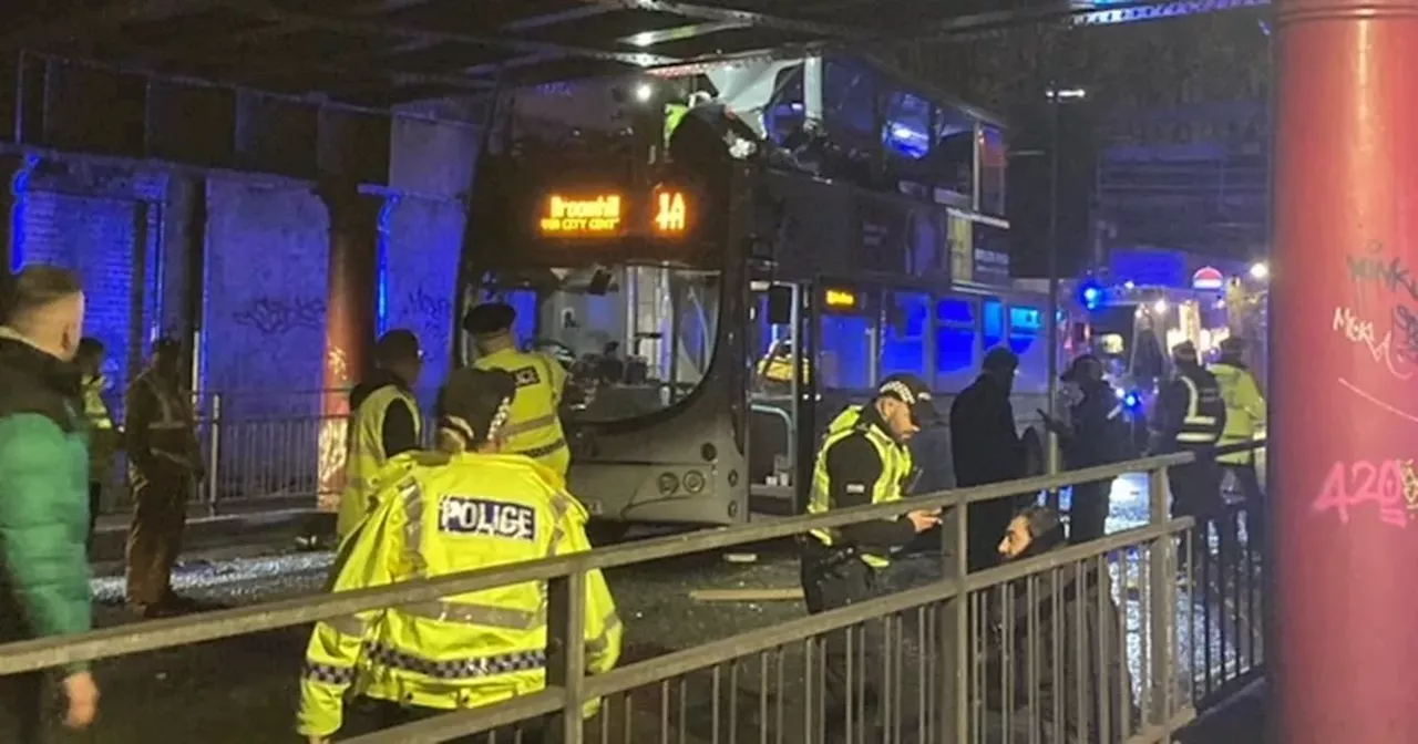 Emergency crews scramble to Glasgow southside as bus strikes bridge near 02 academy