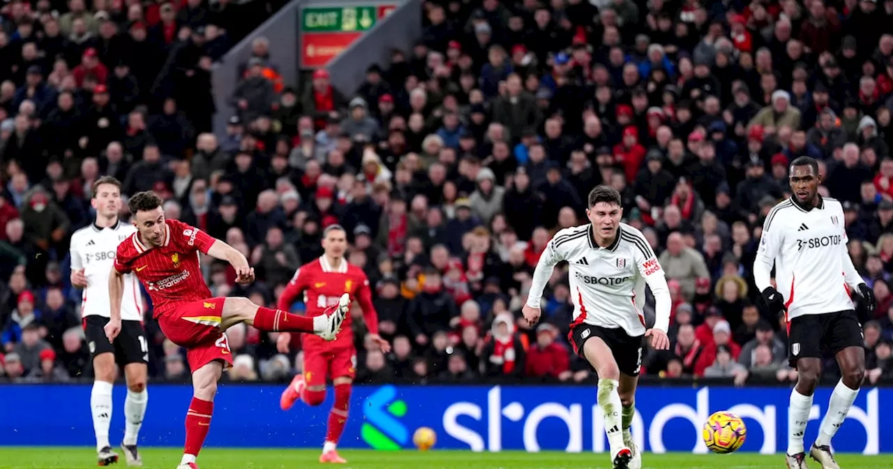 Premier League round-up: Diogo Jota rescues point for Liverpool against Fulham at Anfield