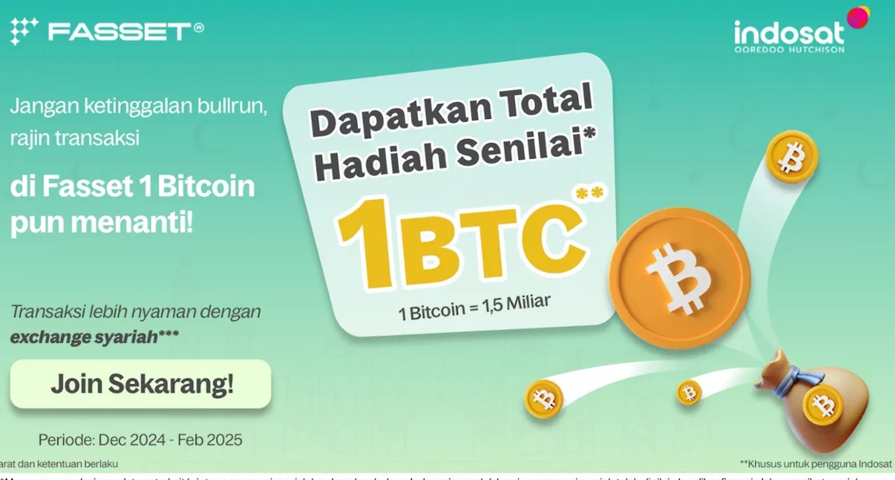 Fasset dan Indosat Hadirkan Hadiah Bitcoin untuk Para Investor