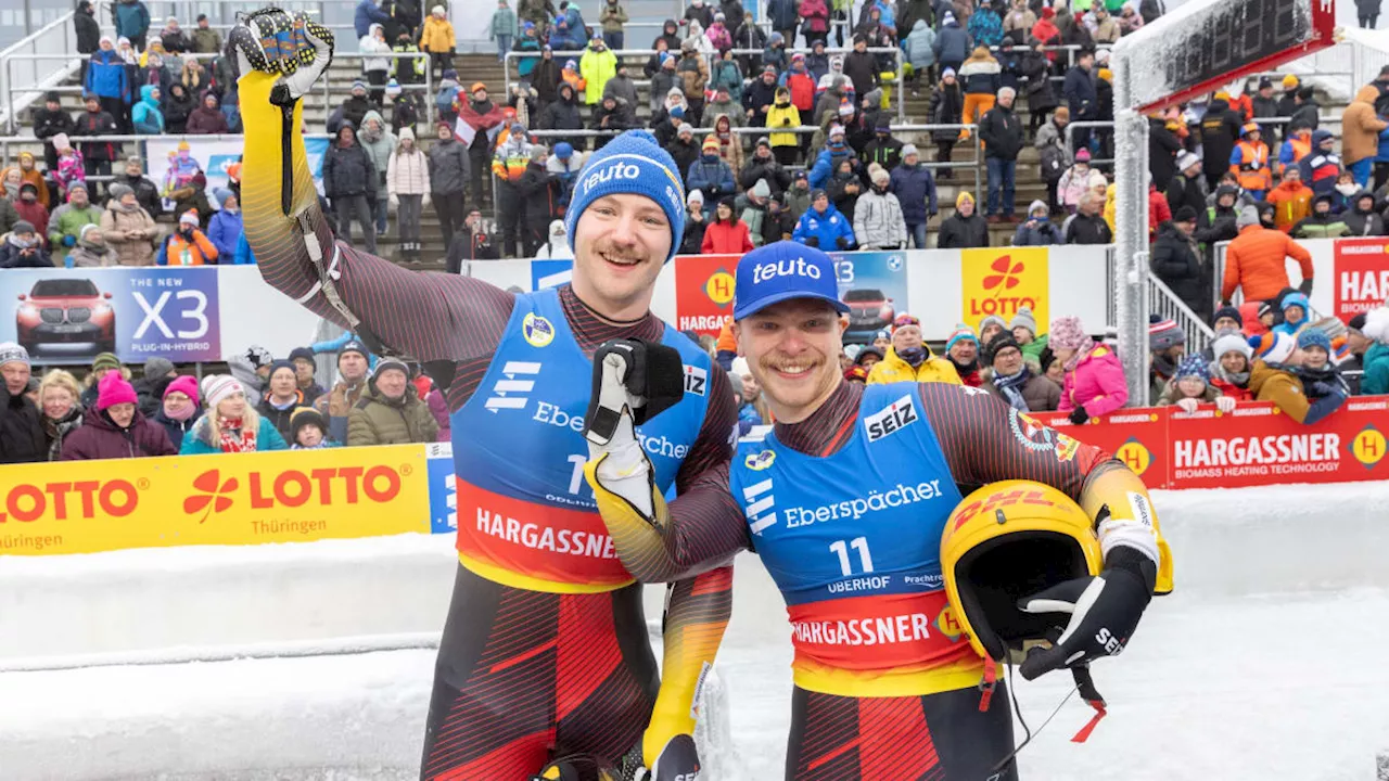 Zwei deutsche Doppelsitzer beim Oberhof-Weltcup vorne