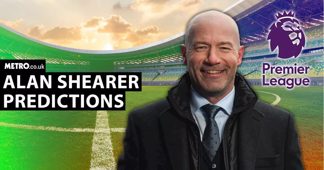 Alan Shearer's Premier League predictions including Man City v Man Utd