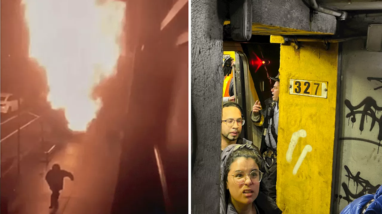 Video shows substation blast that knocked out subway power, leaving thousands stuck