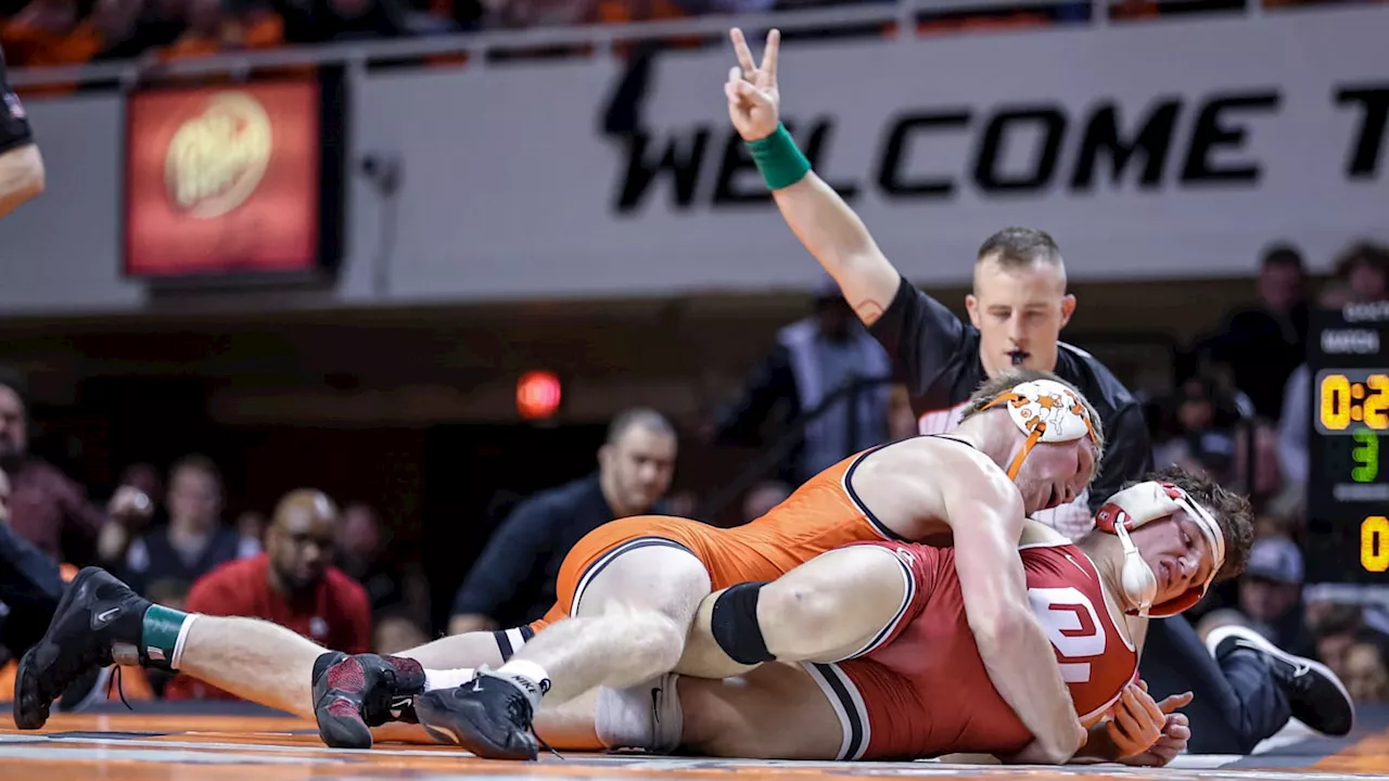 Cowboys Win 20th Consecutive Bedlam Dual 35-3 Over Sooners