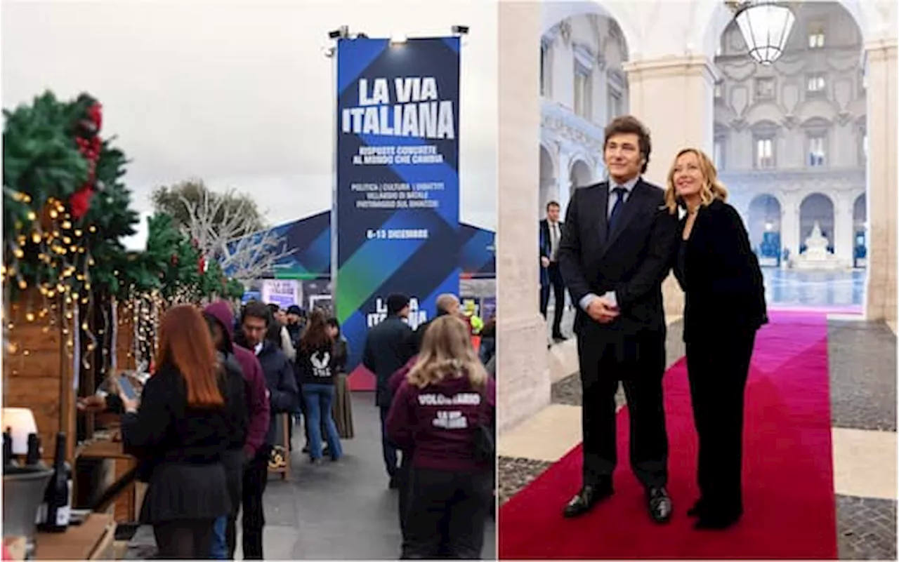 Atreju, oggi al Circo Massimo Giuseppe Conte e il presidente argentino Javier Milei