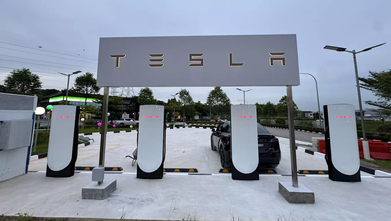 First Tesla Supercharger on a Malaysian highway is now open at Skudai R&R