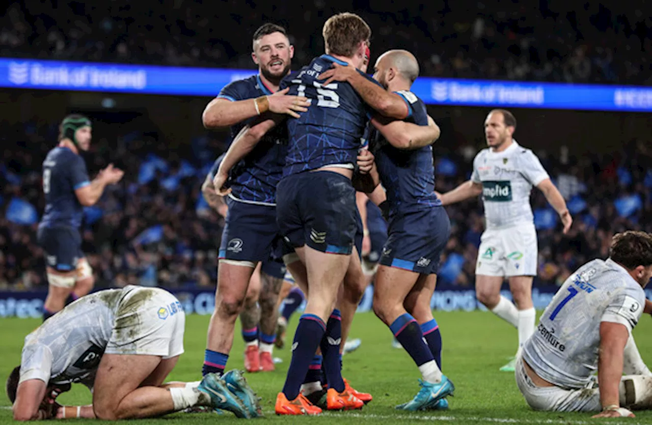 Tries from Ringrose and Barrett enough to see Leinster hold off Clermont