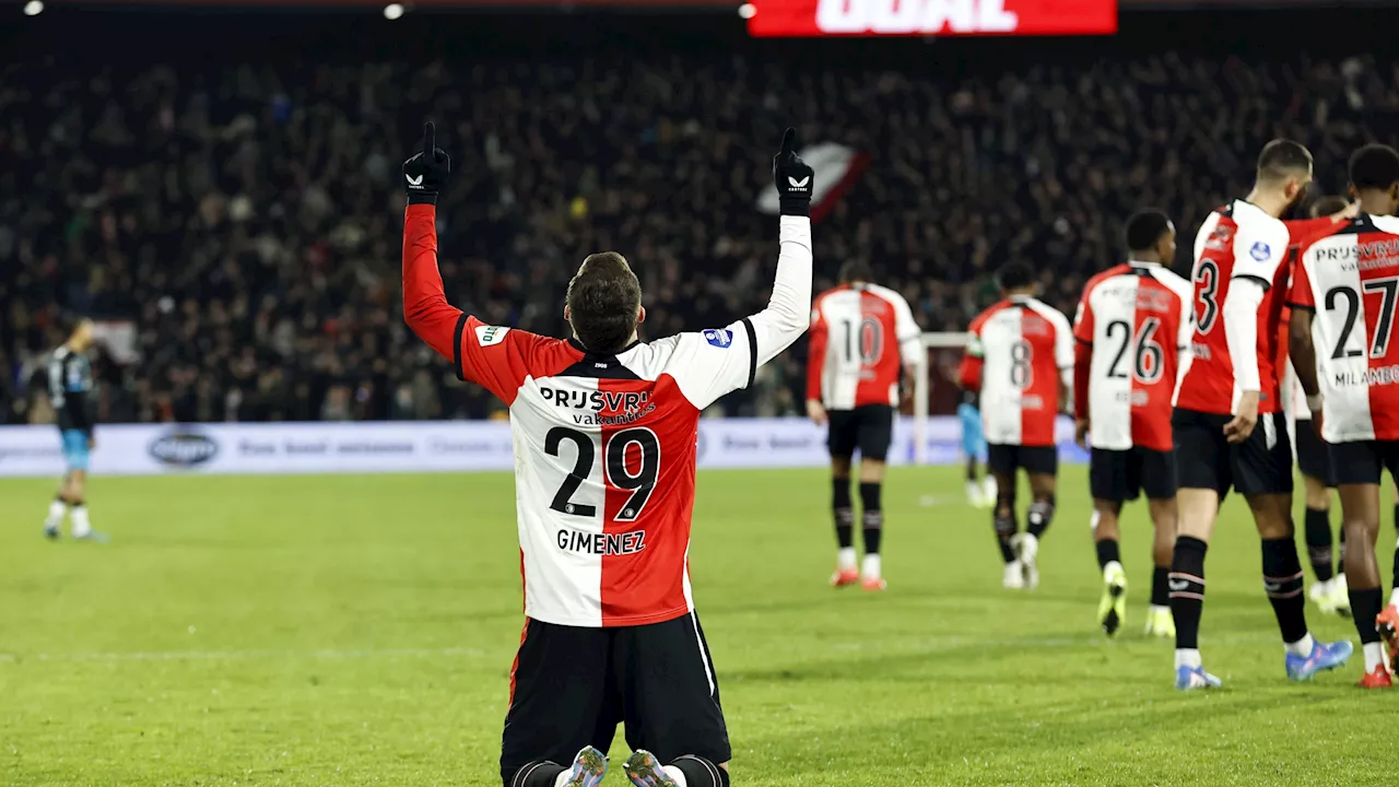 Feyenoord verkleint het gat tot PSV dankzij hattrick Gimenez en goal Hancko