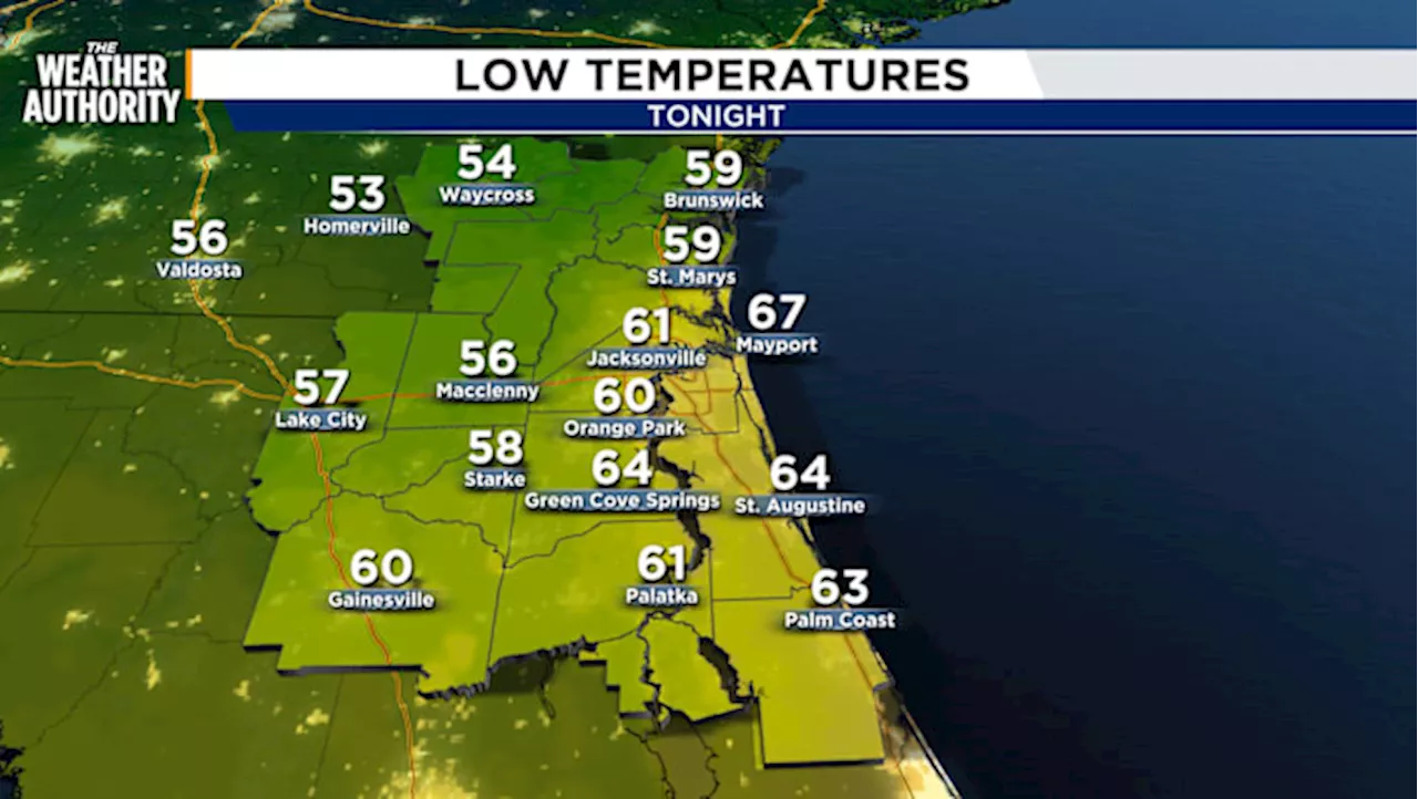 Warmer days, clouds and light rain for the days ahead