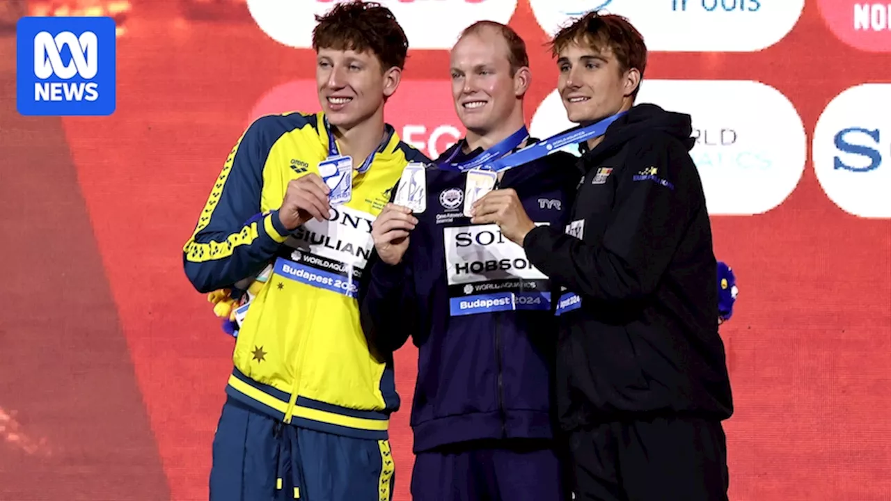 Australia's Max Giuliani wins silver at world short course swimming championships in Budapest