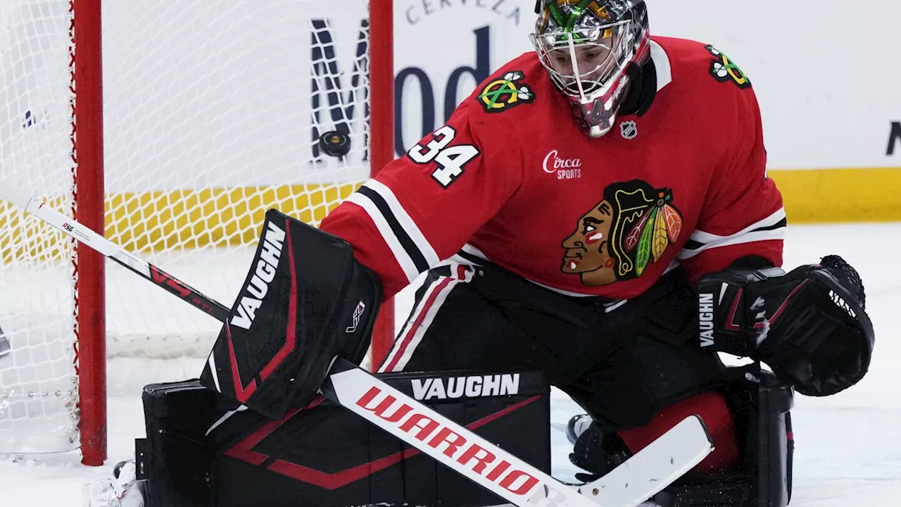 Blackhawks G Petr Mrazek expected to skate on Monday as he works his way back from a groin injury