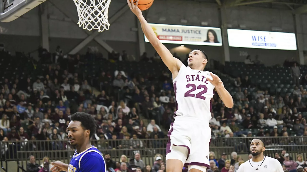 Melendez makes 2 late free throws, No. 25 Mississippi State beats McNeese State 66-63